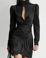 Maliana – Jeans Minikleid in Schwarz