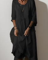 Zaria - Softtouch-Maxikleid in Schwarz