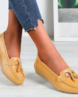 Käthe | Damen Leder Loafer Fußgewölbestütze – Leder Loafer Stützend Komfort 2026 in Gelb