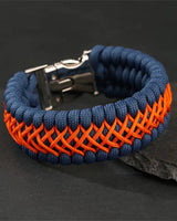 KnotVanta - Armband Mit Geflochtener Kordel Und Schnalle in Blau