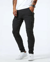 Brent | Moderne Cargo Jeans in Schwarz