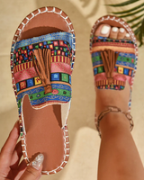 Margaret – Sandalen Mit Quasten im Bohemian Stil in Blau