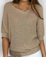 Fiora - Atmungsaktiver 3/4-Arm-Pullover in Braun