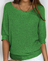 Fiora - Atmungsaktiver 3/4-Arm-Pullover in Grün