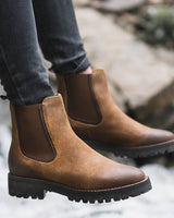 Nicole | Profilsohle Blockabsatz Stiefeletten in Braun