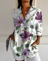 Chantelle - Stilvolle Bluse mit Knopfleiste für Damen in Lila
