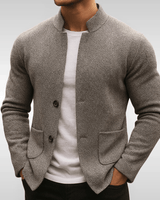LAURENT MONACO | HERREN STRICKTEXTUR WESTE in Grau