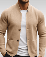 Sverker - Strukturierte Strick Weste in Beige