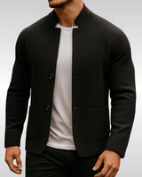 Vornick - Strukturierter Strickblazer in Schwarz