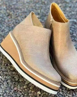 LAVINIA – Luxuriöse Lederstiefel für Damen in Khaki