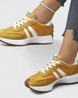 Johanna | Damen Frühlings Retro Schnürsneaker in Gelb