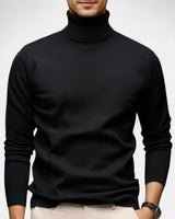 Herren Strick Rollkragenpullover in Schwarz