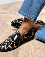 Katherina - Damen-Loafer mit schwarzen Akzenten in Schwarz