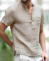 Korbin - Bequemes V-T-Shirt in Khaki