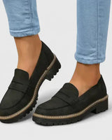 Agnes | Damen Slipper Grobe Sohle Komfort – Komfort Slipper Profil Sohle 2026 in Schwarz