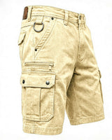 Lars | Funktionale Denim-Cargo-Shorts in Beige