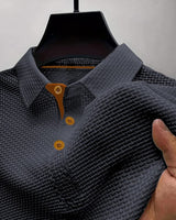 Tharic - Leichtes Poloshirt in Dunkelgrau