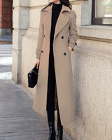 Damen-Wolljacke, klassischer Schnitt, doppelreihig - Amalia in Khaki