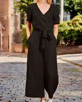 Gabriella - Lässiger Jumpsuit mit Gürtel für Damen in Schwarz