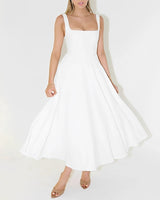 Shelley - Ärmelloses Midikleid in Weiß