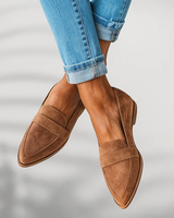 Rosa™ – Orthopädische Mokassins aus Leder in Khaki