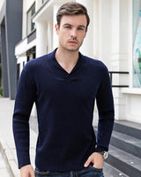 Strickpulli mit Rundhalsausschnitt - Lioran in Blau