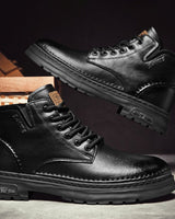 Lässige Herren-Stiefeletten aus Leder - Roderick in Schwarz