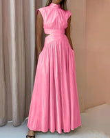 Isabella - Stilvolles Ärmelloses Kleid in Rosa