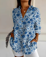 Chantelle - Stilvolle Bluse mit Knopfleiste für Damen in Blau