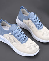 Ingrid | Damen Plateau Sneaker mit Schnürung in Blau