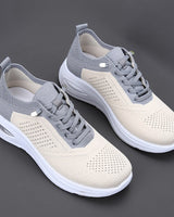 Ingrid | Damen Plateau Sneaker mit Schnürung in Grau