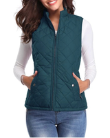 Irmgard | Damen Leichte Steppweste mit Stehkragen in Ozeanblau