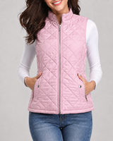 Irmgard | Damen Leichte Steppweste mit Stehkragen in Rosa