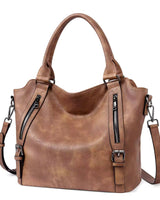 Isolde | Damen Hobo Bag Schultertasche in Braun