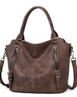 Isolde | Damen Hobo Bag Schultertasche in Kaffee