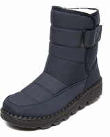 Isolde | Damen Orthopädische Gefütterte Stiefeletten mit Komfort Design und Stabiler Sohle in Dunkelblau