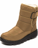 Isolde | Damen Orthopädische Gefütterte Stiefeletten mit Komfort Design und Stabiler Sohle in Khaki