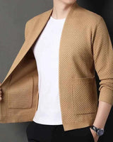 Jacquard Blazer Herren in Kamel