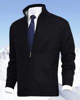 Jakob | Herren Warme Strickjacke für den Winter in Schwarz