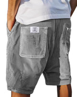 Jasper | Herren Cord Shorts mit elastischem Bund in Grau