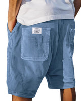 Jasper | Herren Cord Shorts mit elastischem Bund in Blau