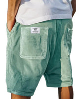 Jasper | Herren Cord Shorts mit elastischem Bund in Grün