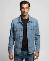 Jeansjacke Herren in Blau