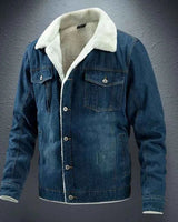 Jeansjacke Mit Futter in Dunkelblau