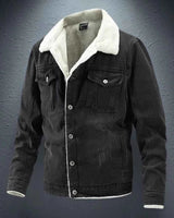 Jeansjacke Mit Futter in Schwarz