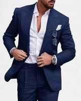 Michael™ | Sommeranzug (Jacke + Hose) in Marineblau