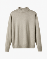 Wollpullover mit Rollkragen und Rippbündchen – Benoît in Beige