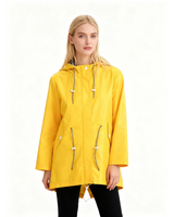 Johanna | Damen Wasserdichte Regenjacke mit Kapuze in Gelb