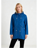 Johanna | Damen Wasserdichte Regenjacke mit Kapuze in Blau