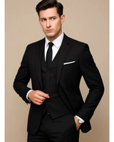 Johannes | Herren Anzug mit Sakko, Weste und Hose in Schwarz